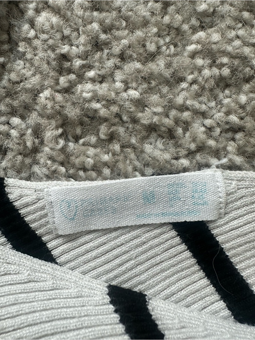 Primark White and Black Striped V-Neck Ribbed Tank - Picture 2 of 2